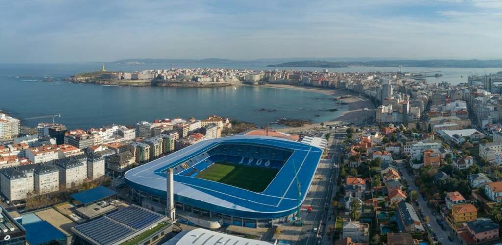 شقة Apartamento Costa Riazor Coruna آكورونيا المظهر الخارجي الصورة